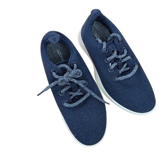 Allbirds Women's Lightweight Wool Runners Sneaker Lace Up Navy Blue Size 7 - Picture 3 of 7